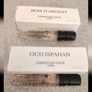 Dior oud ispahan and Bois d argent sampler brand new